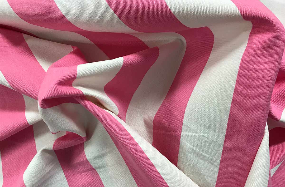 Pink Striped Fabrics | Pink Stripe Cotton Fabrics | Discus Stripes