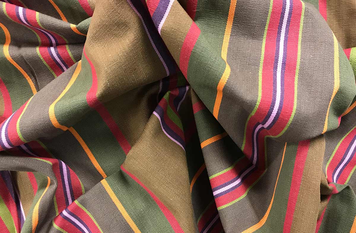 Brown Striped Fabrics | Stripe Cotton Fabrics | Kayaking Stripe