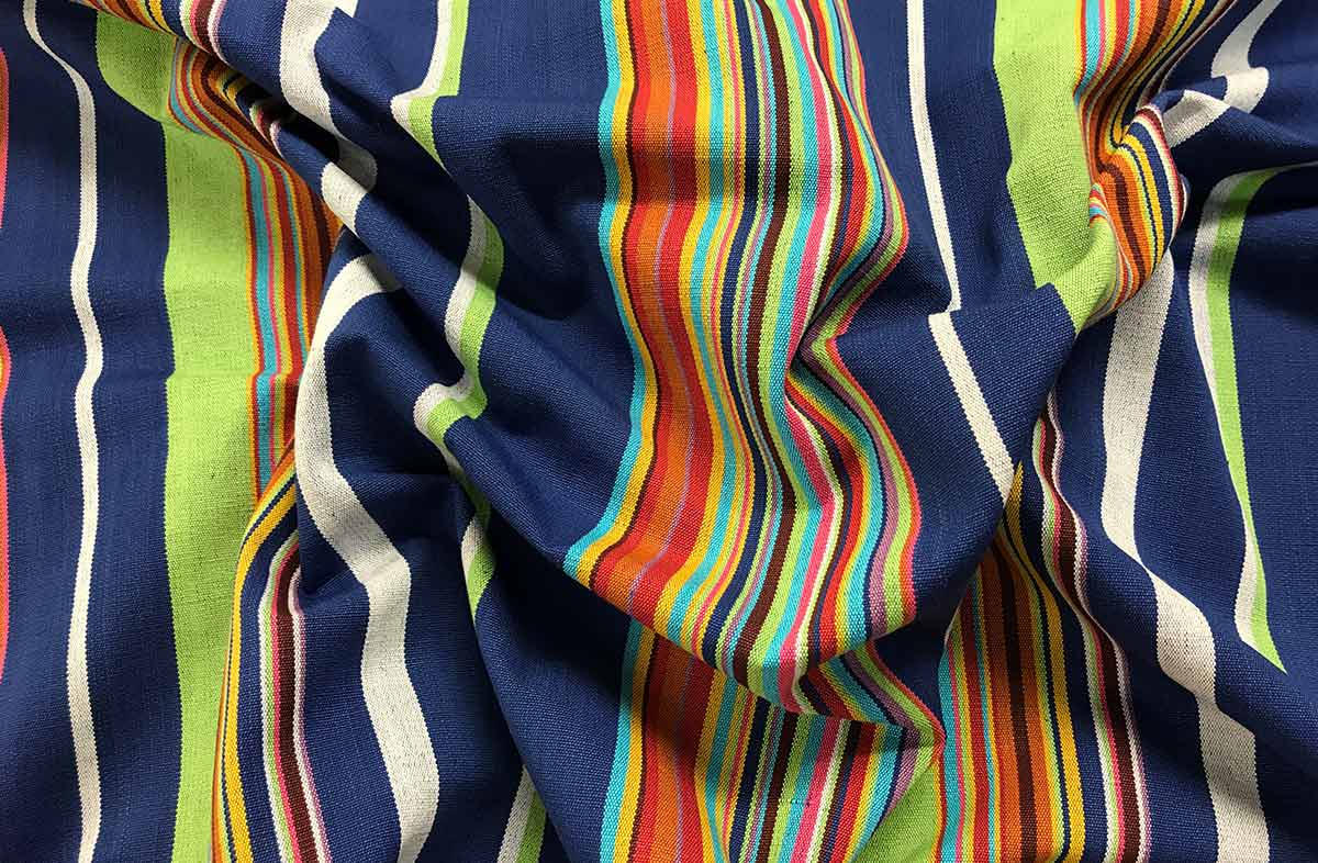 Rowing Royal Blue Striped Fabric | The Stripes Company United States