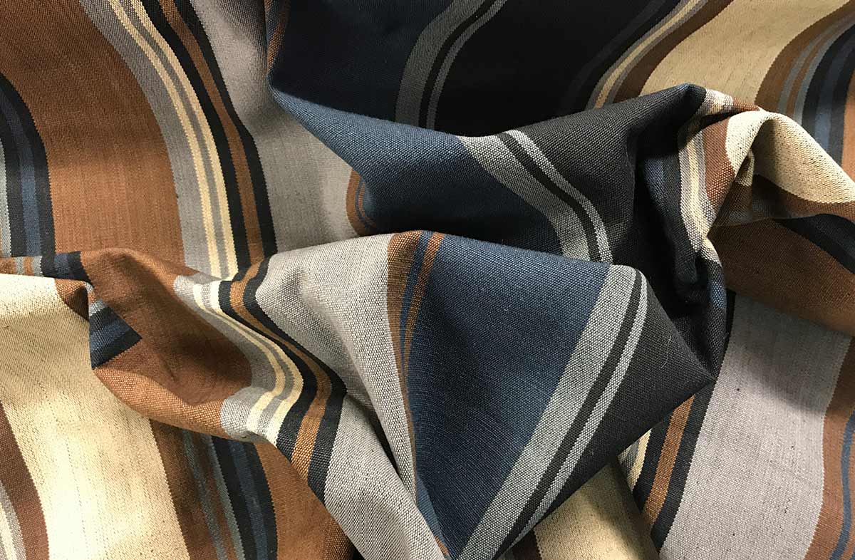 Grey Striped Upholstery Fabric | Striped Curtain Fabric Grey Black Brown Stripe