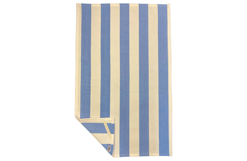Sky Blue And White Stripe Tea Towels | Striped Cotton Tea Towels