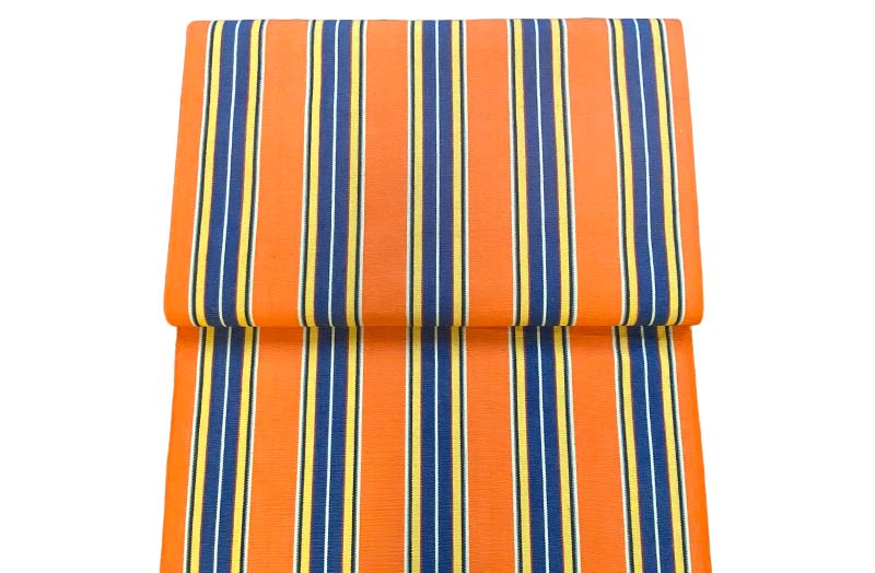 Retro Deckchair Canvas Vintage Striped Fabrics | Orange Vintage Deckchair Fabric Jazz Stripes