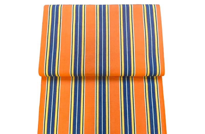 Retro Deckchair Canvas Vintage Striped Fabrics | Orange Vintage Deckchair Fabric Jazz Stripes