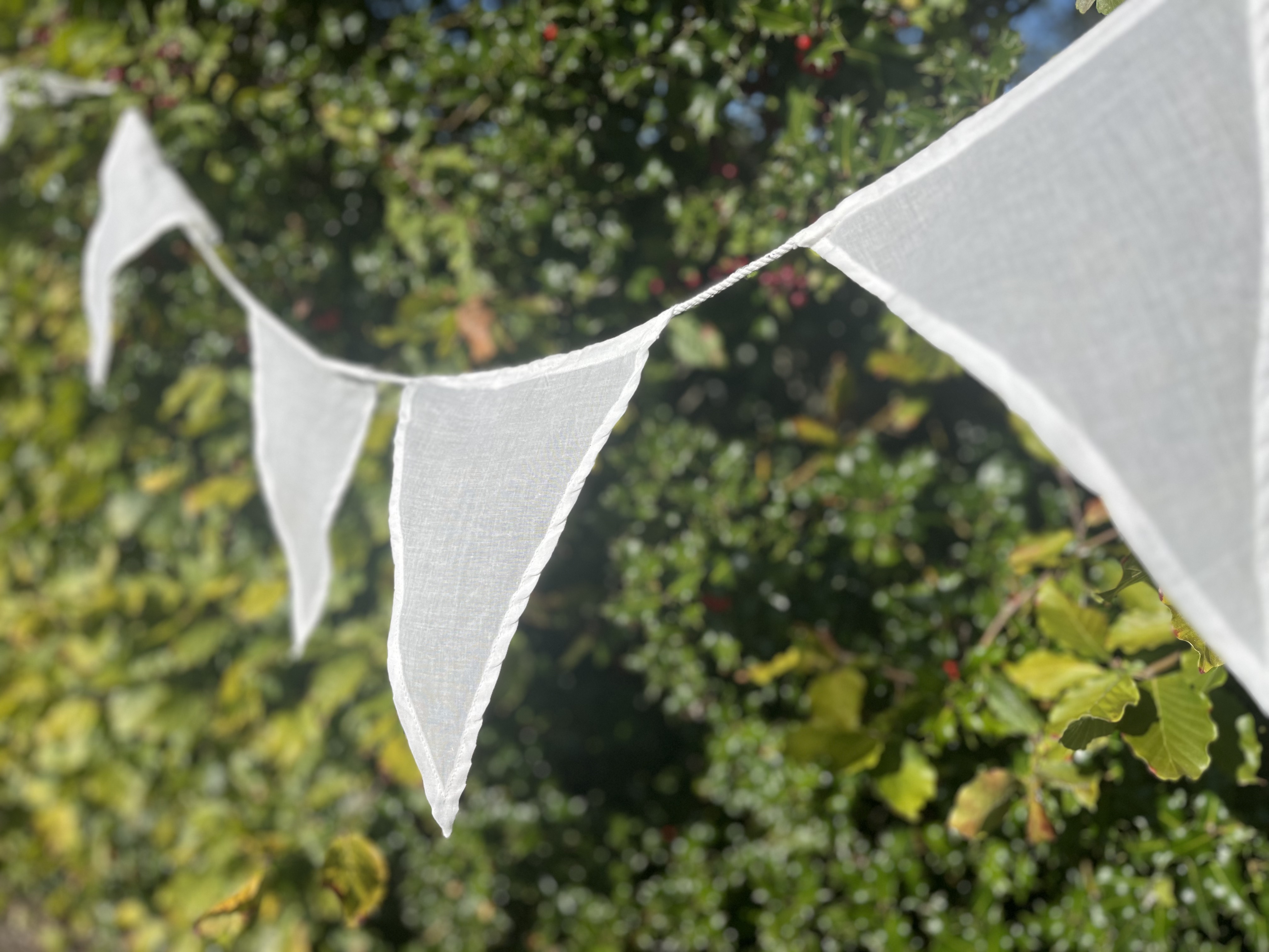 White Voile Cotton Bunting