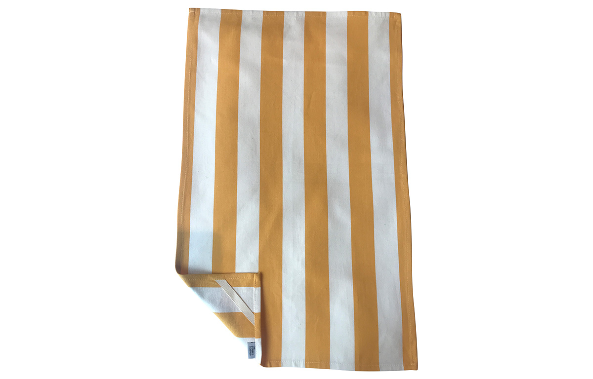 Yellow and White Stripe Tea Towels | Striped Teatowels yellow, white  
